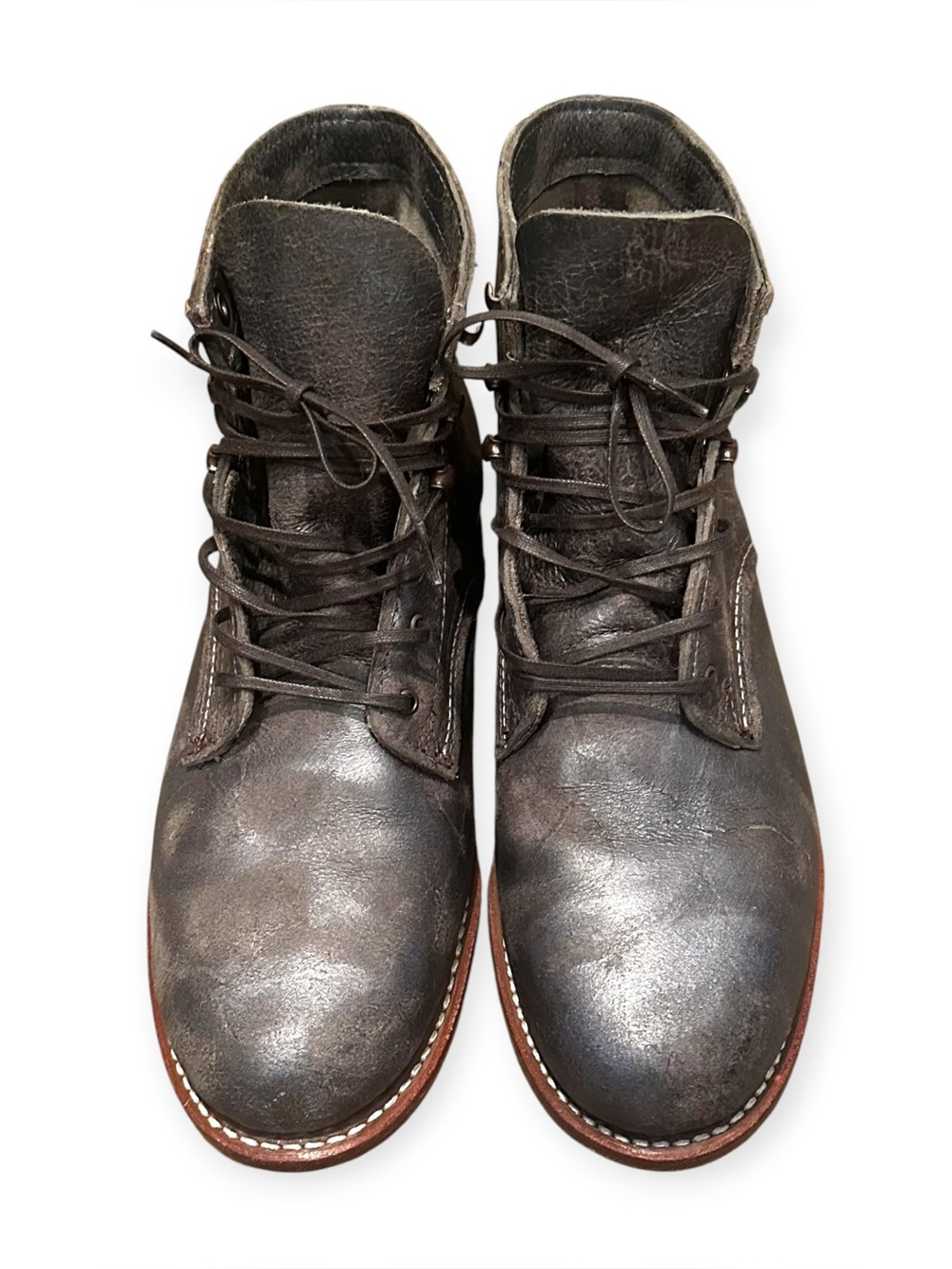 Wolverine 1000 Mile Boots Distressed Grey Leather Women's 11 men’s 9.5